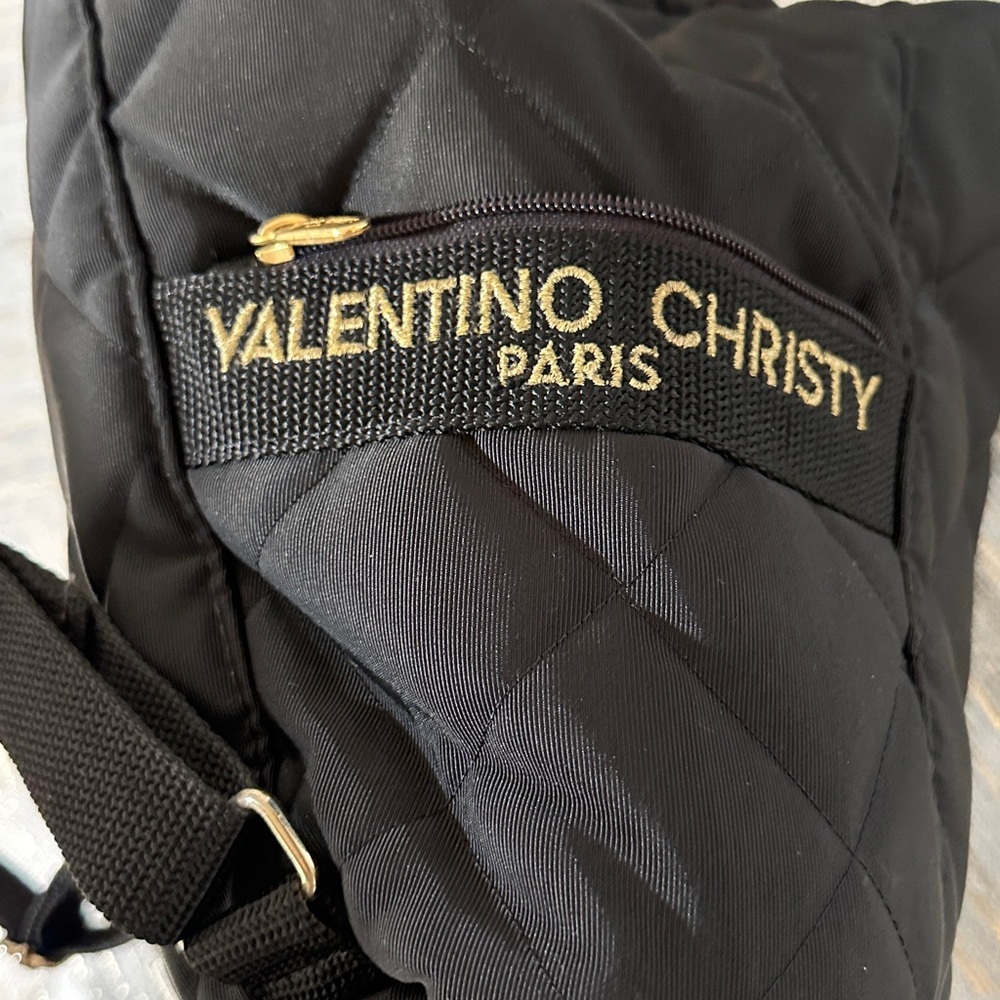 Valentino Quilted Black Backpack with Gold Details - Picture 10 of 15